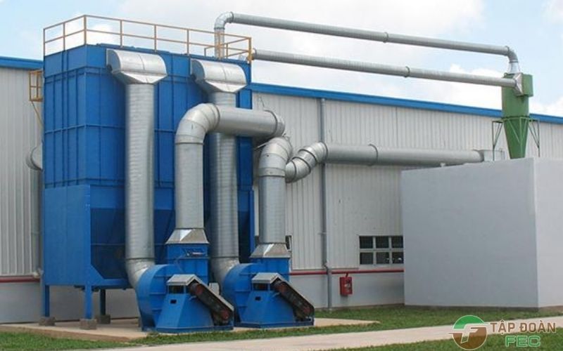 Hình 2: xử lý khí thải bằng phương pháp ướt